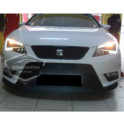 Seat Leon MK3 MK3.5 2012-2020 Uyumlu Üniversal Astra H lip Esnek Ön Lip 2 Parça Tampon Altı Dil Karlık Ön Ek image 0