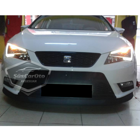 Seat Leon MK3 MK3.5 2012-2020 Uyumlu Üniversal Astra H lip Esnek Ön Lip 2 Parça Tampon Altı Dil Karlık Ön Ek image 0
