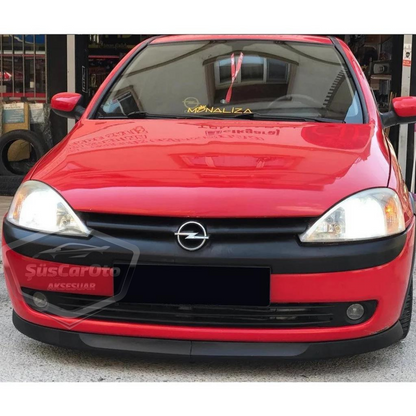 Opel Corsa C 2000-2006 Uyumlu Üniversal Astra H lip Esnek Ön Lip 2 Parça Tampon Altı Dil Karlık Ön Ek image 0