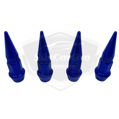Sivri Sibop Kapağı Mermi Sibop Kapağı Araba Motosiklet Bisiklet Metal 4 lü Set Mavi image 3