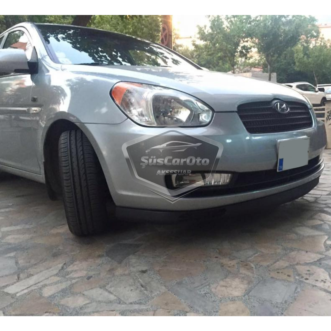 Hyundai Accent Era 2006-2012 Uyumlu Üniversal Laguna Lip Esnek Ön Lip 2 Parça Tampon Altı Dil Karlık Ön Ek image 3