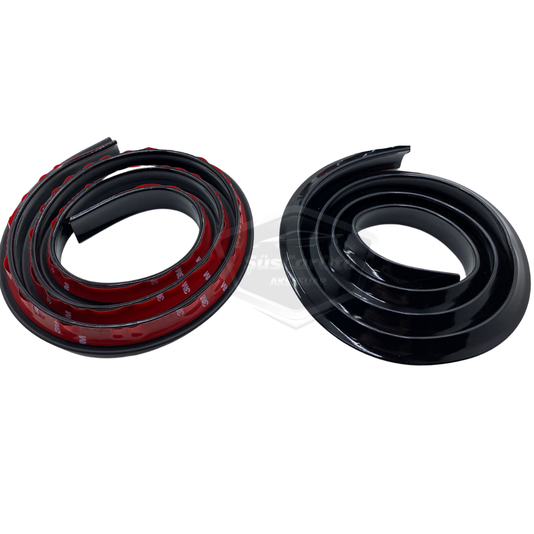 Üniversal Elastik Çamurluk Dodik Seti Poliüretan Çamurluk Kaplaması 22 mm x 150 cm x 4 Adet Parlak Siyah Piano Black Samurai image 7