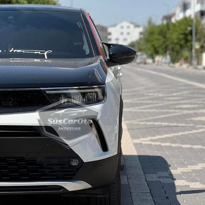 Opel Mokka 2021 Sonrası Uyumlu Batman Yarasa Ayna Kapağı Piano Black ABS Plastik Sağ Sol Takım image 1
