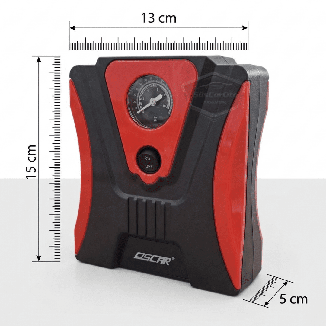 Taşınabilir Oto Hava Kompresörü Araç Hava Pompası 12V Mini Lastik Bot Şişirme Çakmaklık Girişli Basınç Göstergeli 150 PSİ 60W image 5