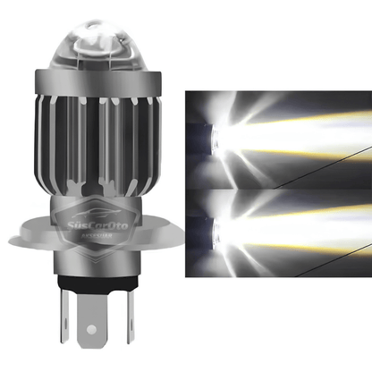 Fiat Tipo 1993-2000 Uyumlu Mercekli Far Ampulü Led Xenon Beyaz Renk Far Şimşek Etkili CSP Led Lamba Uzun Kısa 2 Adet Takım image 3