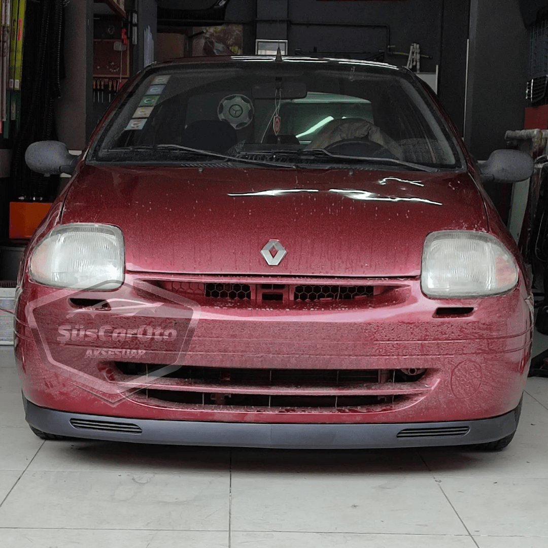 Renault Clio Symbol Hb&amp;Sedan 1998-2002 Uyumlu Üniversal V2 Laguna Lip Esnek Ön Lip 2 Parça Tampon Altı Dil Karlık Ön Ek image 0