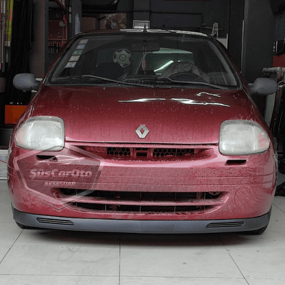Renault Clio Symbol Hb&amp;Sedan 1998-2002 Uyumlu Üniversal V2 Laguna Lip Esnek Ön Lip 2 Parça Tampon Altı Dil Karlık Ön Ek image 0
