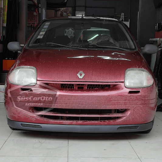 Renault Clio Symbol Hb&amp;Sedan 1998-2002 Uyumlu Üniversal V2 Laguna Lip Esnek Ön Lip 2 Parça Tampon Altı Dil Karlık Ön Ek image 0