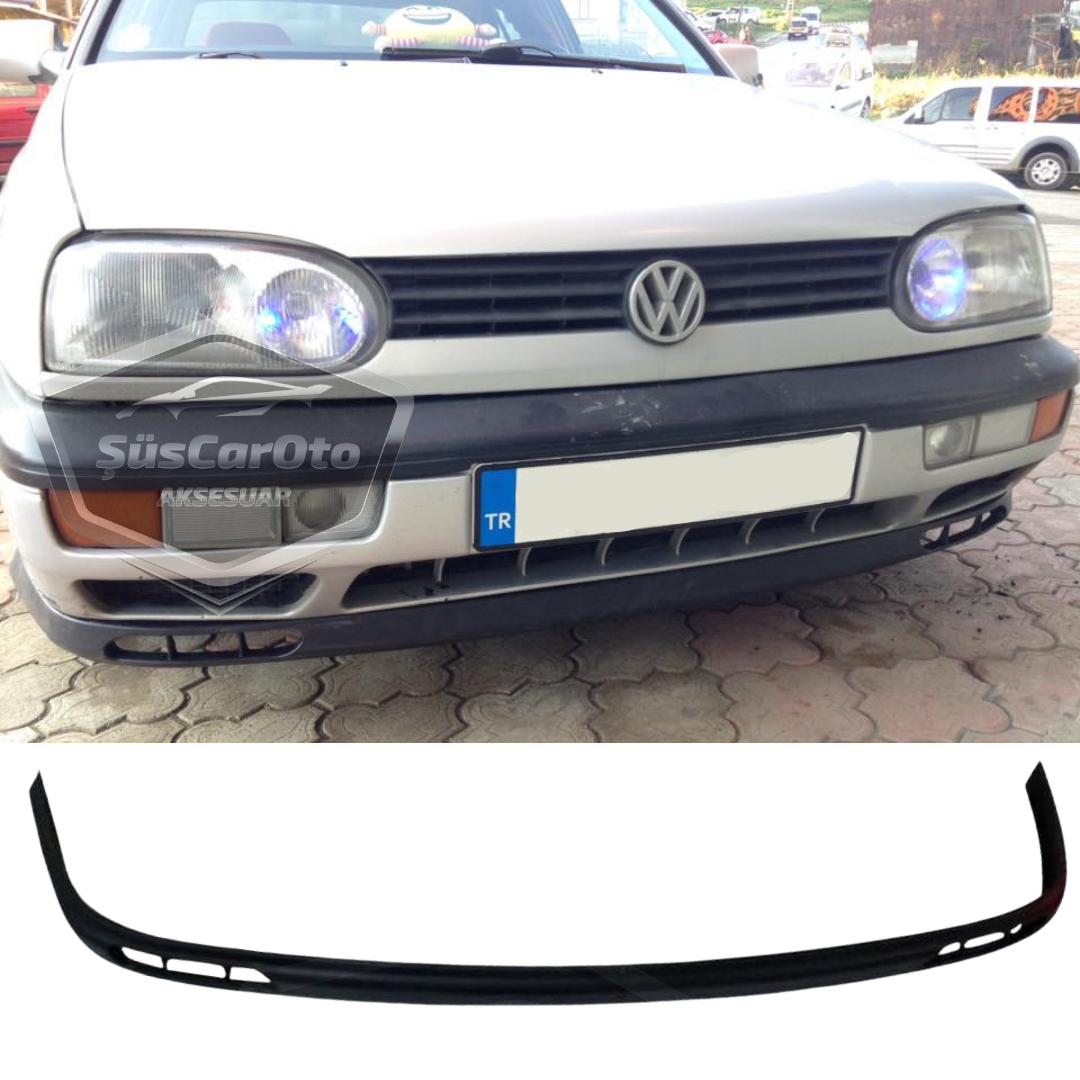 Vw Golf 3 1991-1998 Uyumlu Üniversal Laguna Lip Esnek Ön Lip 2 Parça Tampon Altı Dil Karlık Ön Ek image 0