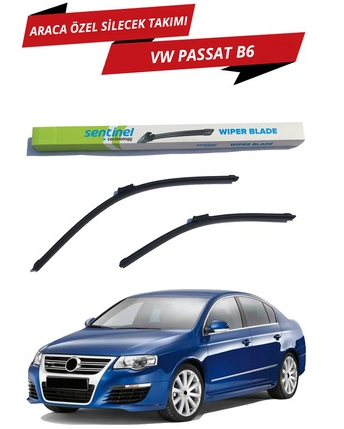 VW Passat B6 2005-2011 Sentinel Araca Özel Muz Ön Silecek Takımı Sağ Sol image 0