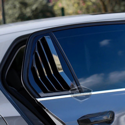 Vw Golf 8 2019 Sonrası Uyumlu Kelebek Cam Izgarası Kelebek Cam Vizörü Havalandırma Sağ Sol Takım Parlak Siyah image 5