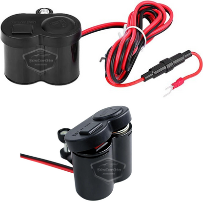 Motosiklet Atv Elektrikli Bisiklet Jetski 12-45V Çakmaklık/USB Şarj Soketi Su Geçirmez Gidon Montaj Çok Fonksiyonlu USB Şarj Cihazı image 9