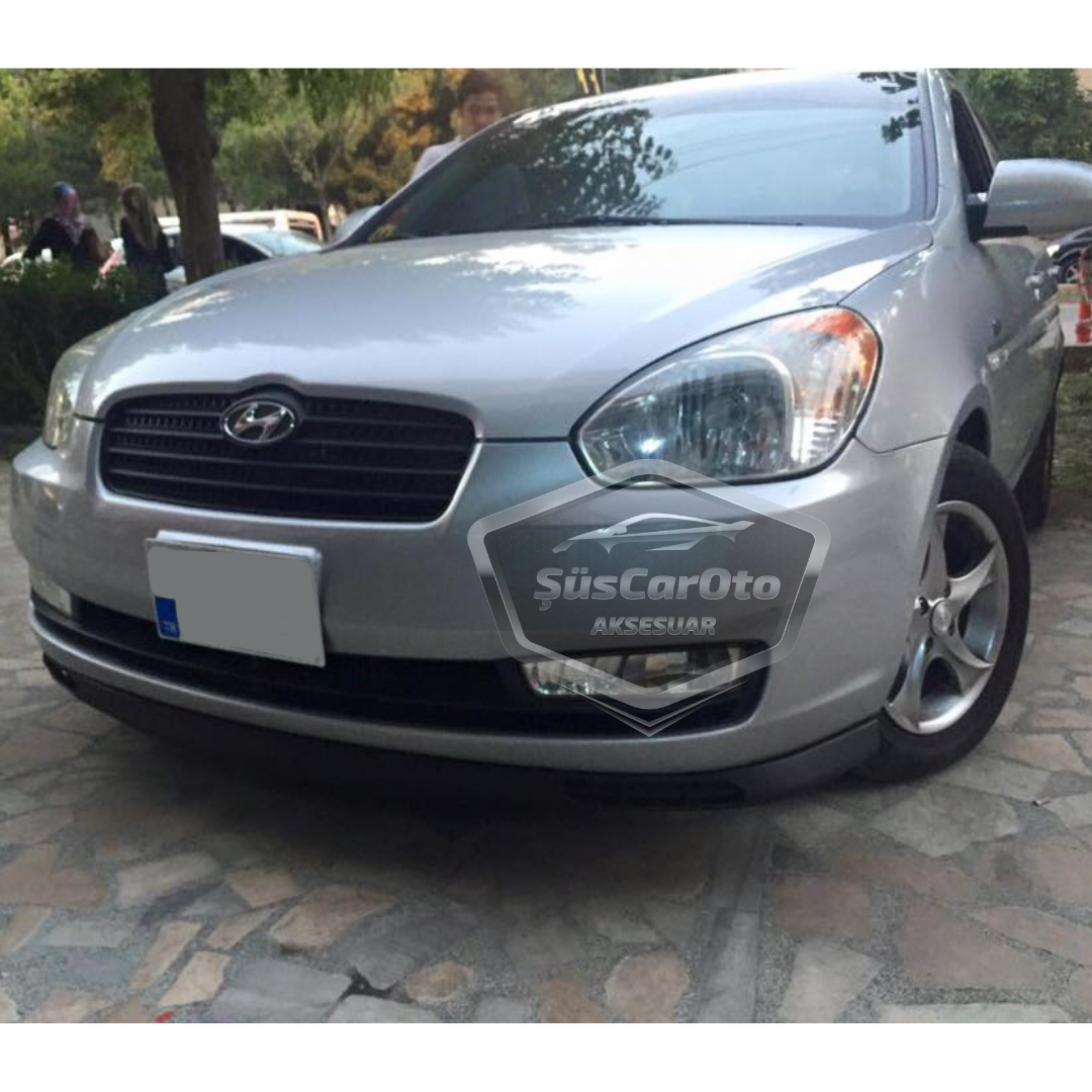 Hyundai Accent Era 2006-2012 Uyumlu Üniversal Laguna Lip Esnek Ön Lip 2 Parça Tampon Altı Dil Karlık Ön Ek image 1