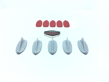 5 li Mini Shark Balina Anten Seti Balık Sırtı Süs Anten Gri image 1