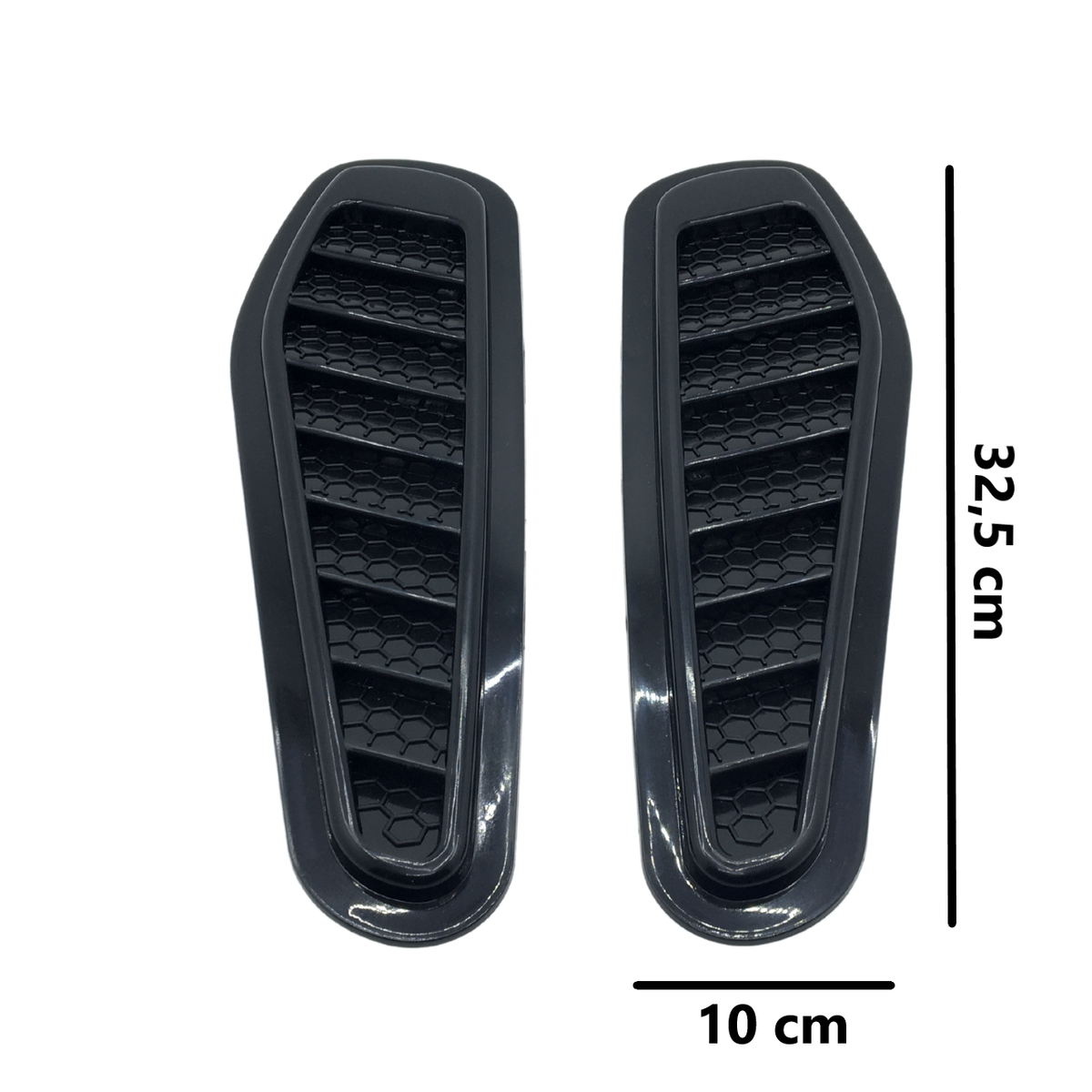 Universal Piano Black Kaput Üstü Havalandırma Izgarası Venti Universal Air Scoop İnce Tip 2'li image 3