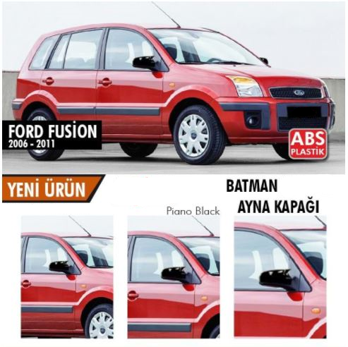 Ford Fusion 2006 - 2011 Batman Yarasa Ayna Kapağı Piano Black ABS Plastik image 0