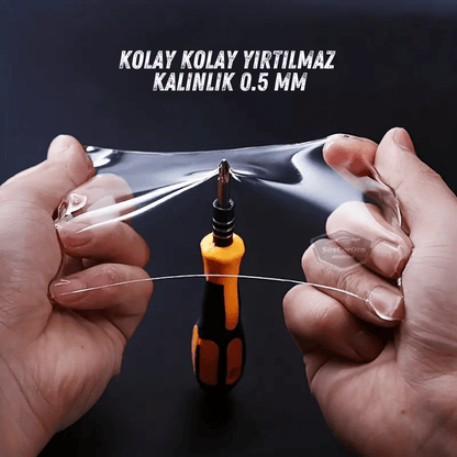 Üniversal Araç İçi Şeffaf Kapı Eşik Bandı Arka Tampon Eşiği Koruma Folyosu Orijinal Hava Kanallı Yapışkanlı İthal Çok Amaçlı Tampon Koruma 5 Metre image 6