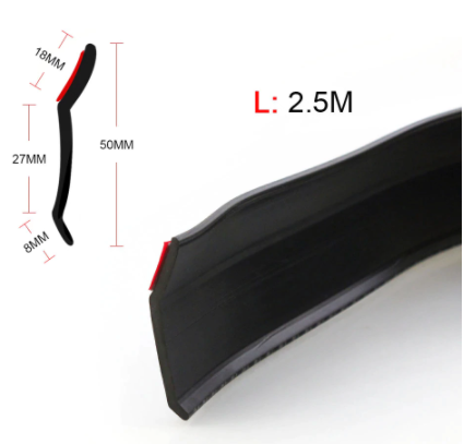 SAMURAİ Renkli Ez Lip Ön Lip Esnek Yumuşak 3M Yapışkanlı Ek 2.5 m Kırmızı Karbon image 6