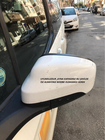 Ford Courier 2014-2017 Batman Yarasa Ayna Kapağı Piano Black ABS Plastik image 3