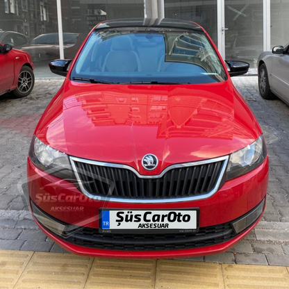 Skoda Fabia Mk3 Sinyalli 2015-2021 Uyumlu Batman Yarasa Ayna Kapağı Piano Black ABS Plastik image 1