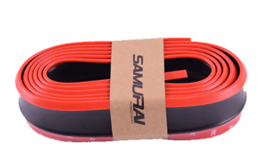 SAMURAİ Renkli Ez Lip Ön Lip Esnek Yumuşak 3M Yapışkanlı Ek 2.5 m Kırmızı Siyah image 1