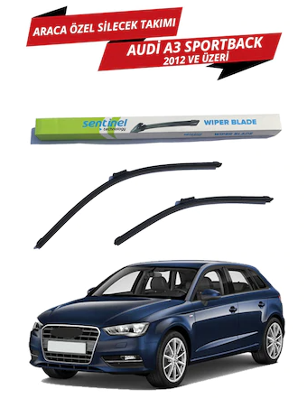 Audi A3 2012 Sonrası Sentinel Araca Özel Muz Ön Silecek Takımı Sağ Sol image 0