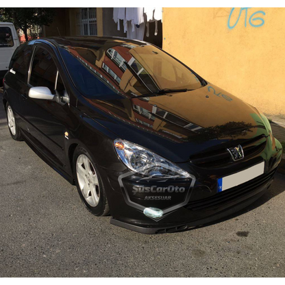 Peugeot 307 2001-2008 Uyumlu Üniversal Laguna Lip Esnek Ön Lip 2 Parça Tampon Altı Dil Karlık Ön Ek image 5