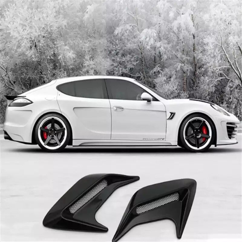Üniversal Piano Black Kaput Çamurluk Venti Izgarası Sağ Sol 2 Adet Mini Scoop image 8