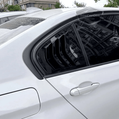 Bmw 3 Serisi F30 2012-2018 Uyumlu Kelebek Cam Izgarası Kelebek Cam Vizörü İthal Havalandırma Sağ Sol Takım Parlak Siyah 1.Sınıf image 5