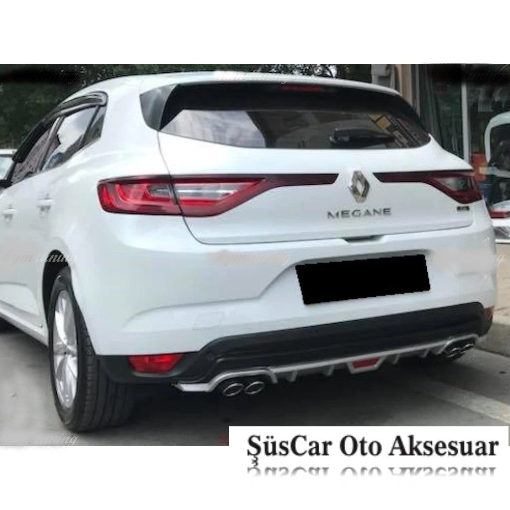 Renault Megane 4 Hb 4 Çıkışlı Egzoz Görünümlü Difüzör Tampon Eki image 2