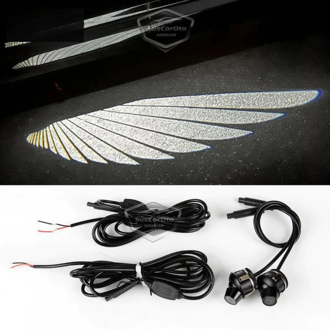 Üniversal Oto Araç Ayna Altı Angel Led Otomobil Gündüz Farı Araba Melek Kanat Led Beyaz 12 Volt image 1