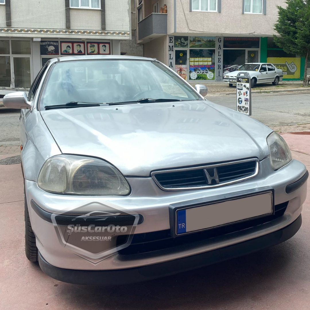Honda Civic İES EK 1996-2000 Uyumlu Üniversal Astra H lip Esnek Ön Lip 2 Parça Tampon Altı Dil Karlık Ön Ek image 5