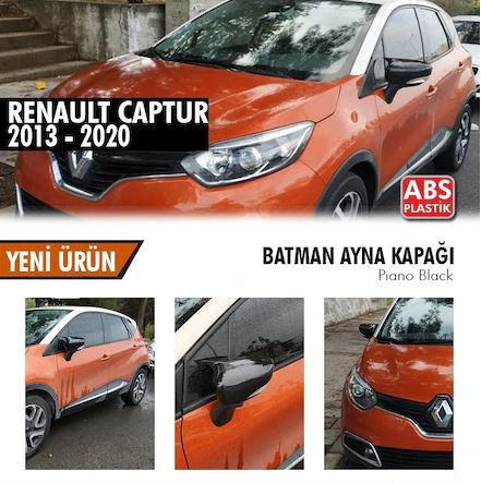 Renault Captur 2013-2017 Batman Yarasa Ayna Kapağı Piano Black ABS Plastik image 0
