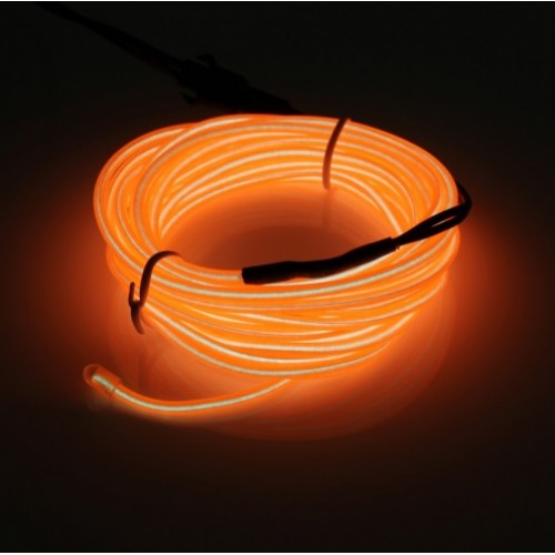 Araç Araba İçi Torpido Ledi Renkli İp Neon Led 2 Metre Turuncu image 2