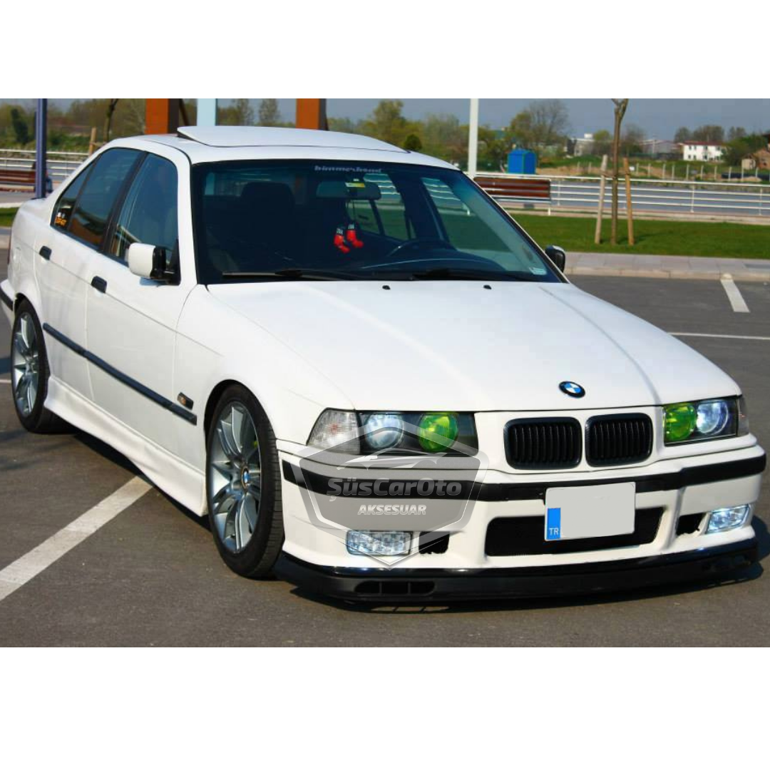BMW 3 Serisi E36 1990-2000 Uyumlu Üniversal Laguna Lip Esnek Ön Lip 2 Parça Tampon Altı Dil Karlık Ön Ek image 2