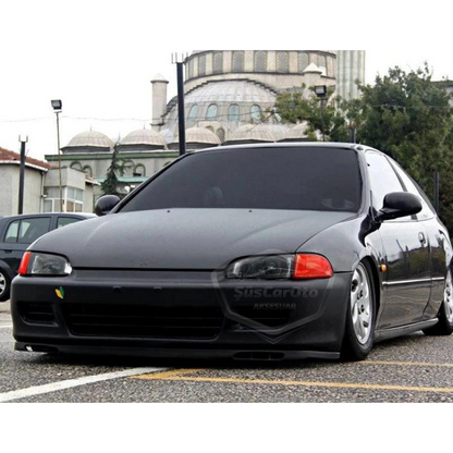 Honda Civic EG 1991-1995 Uyumlu Üniversal Laguna Lip Esnek Ön Lip 2 Parça Tampon Altı Dil Karlık Ön Ek image 7