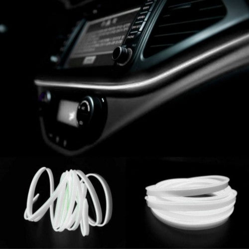 Araç Araba İçi Torpido Ledi Renkli İp Neon İp Led 2 Metre - Beyaz image