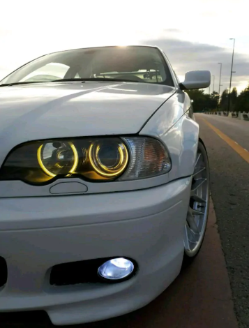 BMW E46 318 320 325 330 CCFL Angel Eyes Sarı Encıl Seti Far Halkası image 3
