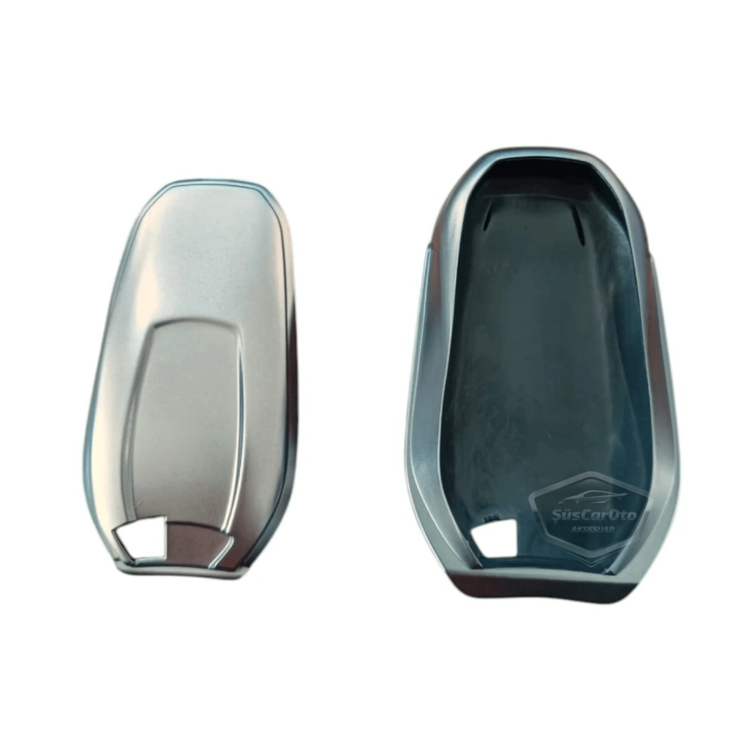 Peugeot 208 308 508 2008 3008 5008 Citroen C3 C4 Uyumlu Silikon Anahtar Kılıfı Oto Anahtar Kabı Darbe Emici Anahtarlık Koyu Titan Gri image 4