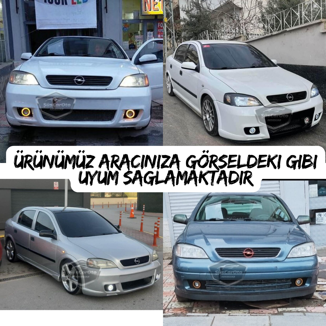 Opel Astra G 1998-2004 Uyumlu Üniversal Mercekli Angel Sis Farı Metal Su Geçirmez 76 mm Mavi Halkalı Gündüz Farı Angel Eyes 2 Adet image 2