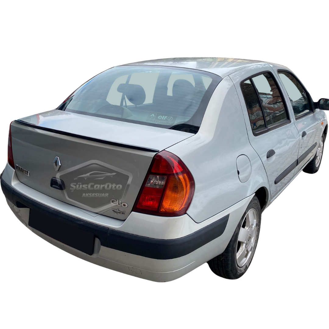 Renault Clio 2 Symbol 1998-2008 Sedan Uyumlu Bagaj Üstü Spoiler Bagaj Çıtası Piano Black Parlak Siyah image 3