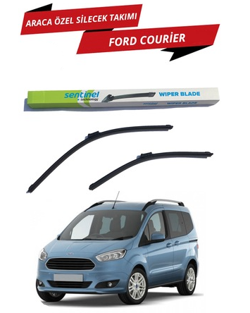 Ford Courier 2013 Sonrası Sentinel Araca Özel Muz Ön Silecek Takımı Sağ Sol image 0
