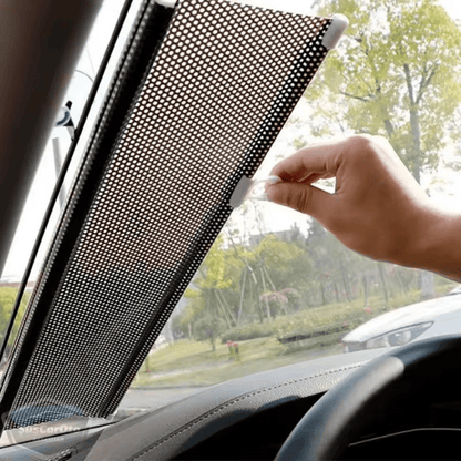 Oto Katlanır Stor Model Güneşlik Ön Arka Cam Gölgelik Siyah Noktalı Otomatik Sürgülü Yeni Nesil Güneş Koruyucu Oto Araba Suv Tır 68 cm x 125 cm image 8