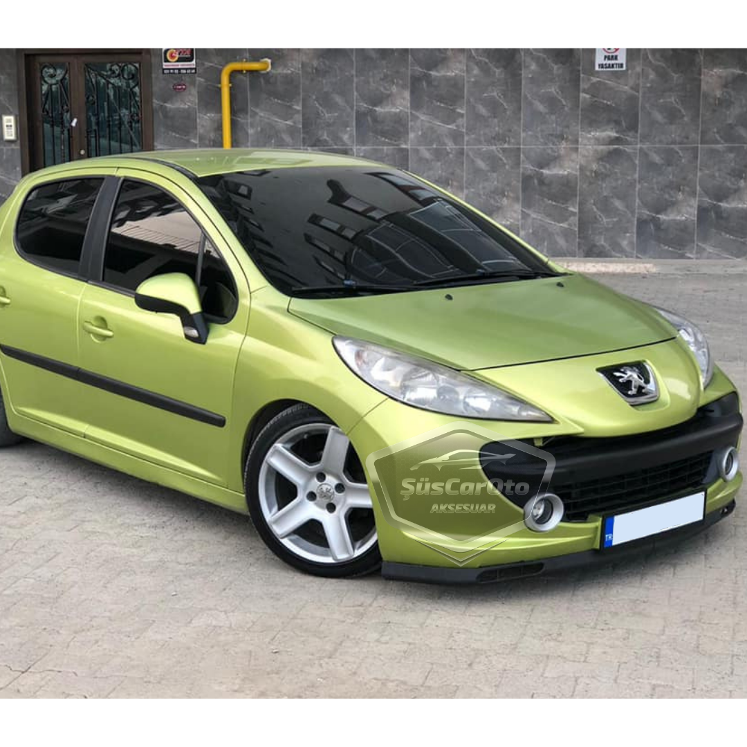 Peugeot 207 2006-2014 Uyumlu Üniversal Laguna Lip Esnek Ön Lip 2 Parça Tampon Altı Dil Karlık Ön Ek image 6