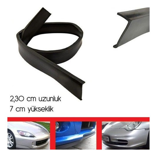 Ön Tampon Altı Lip Spoiler Karlık Her Araca Uygun Esnek 7 X 230Cm image 0