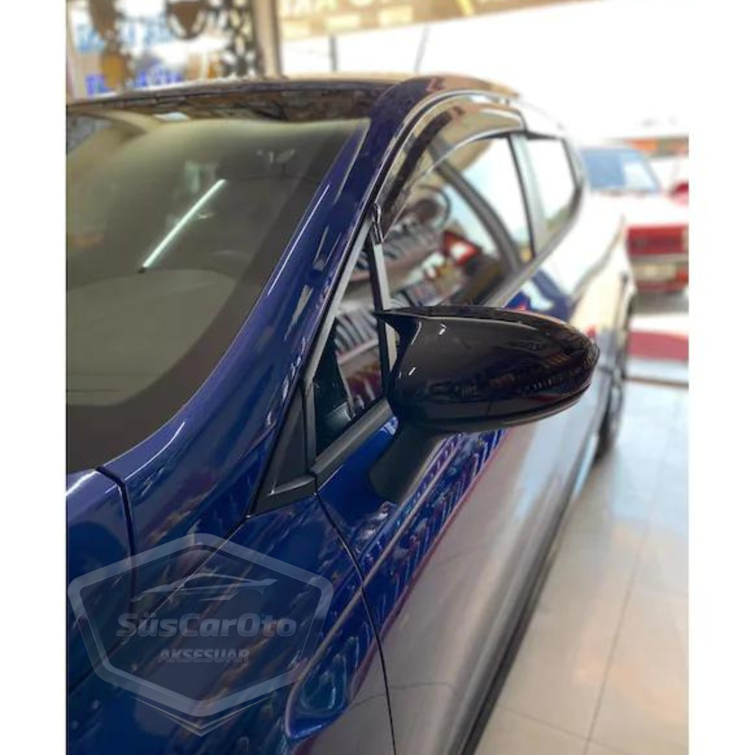 Dacia Sandero Mk3 2020 Sonrası Uyumlu Batman Yarasa Ayna Kapağı Piano Black ABS Plastik image 2