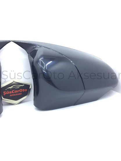 Toyota Avensis 2015-2018 Batman Yarasa Ayna Kapağı Piano Black ABS Plastik image 7