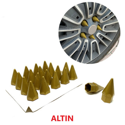 Sivri Mermi Bijon Kapağı Sökme Aparatlı 20 li Set 17 mm-19 mm ALTIN image 0