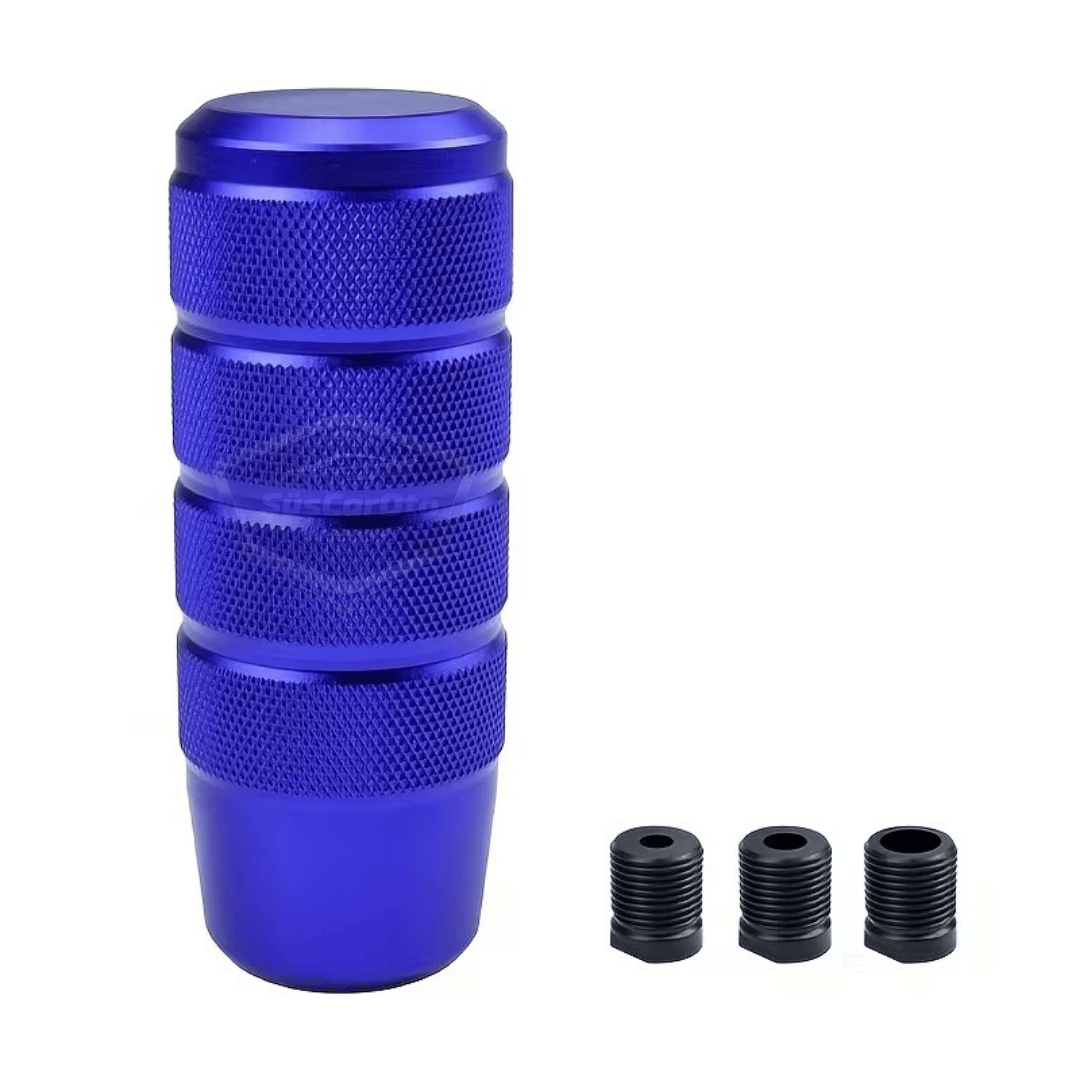 Üniversal 9.5 cm JDM Metal Spor Görünümlü Vites Topuzu Aparatlı Alüminyum Alaşım Otomatik-Manuel Yarış Vites Kolu Mavi image 4