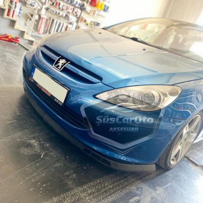 Peugeot 307 2001-2008 Uyumlu Üniversal Laguna Lip Esnek Ön Lip 2 Parça Tampon Altı Dil Karlık Ön Ek image 1